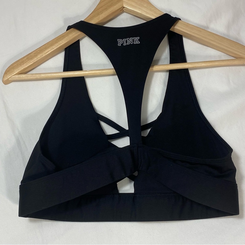 PINK Victoria's Secret Black Strappy Sports Bra - Picture 2 of 6